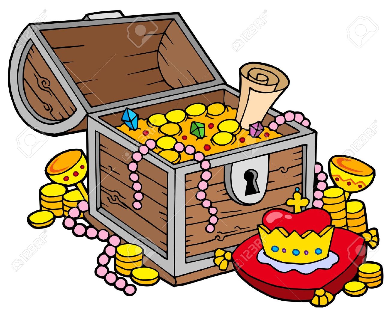 Detail Pictures Of Treasure Chests Clip Art Nomer 14