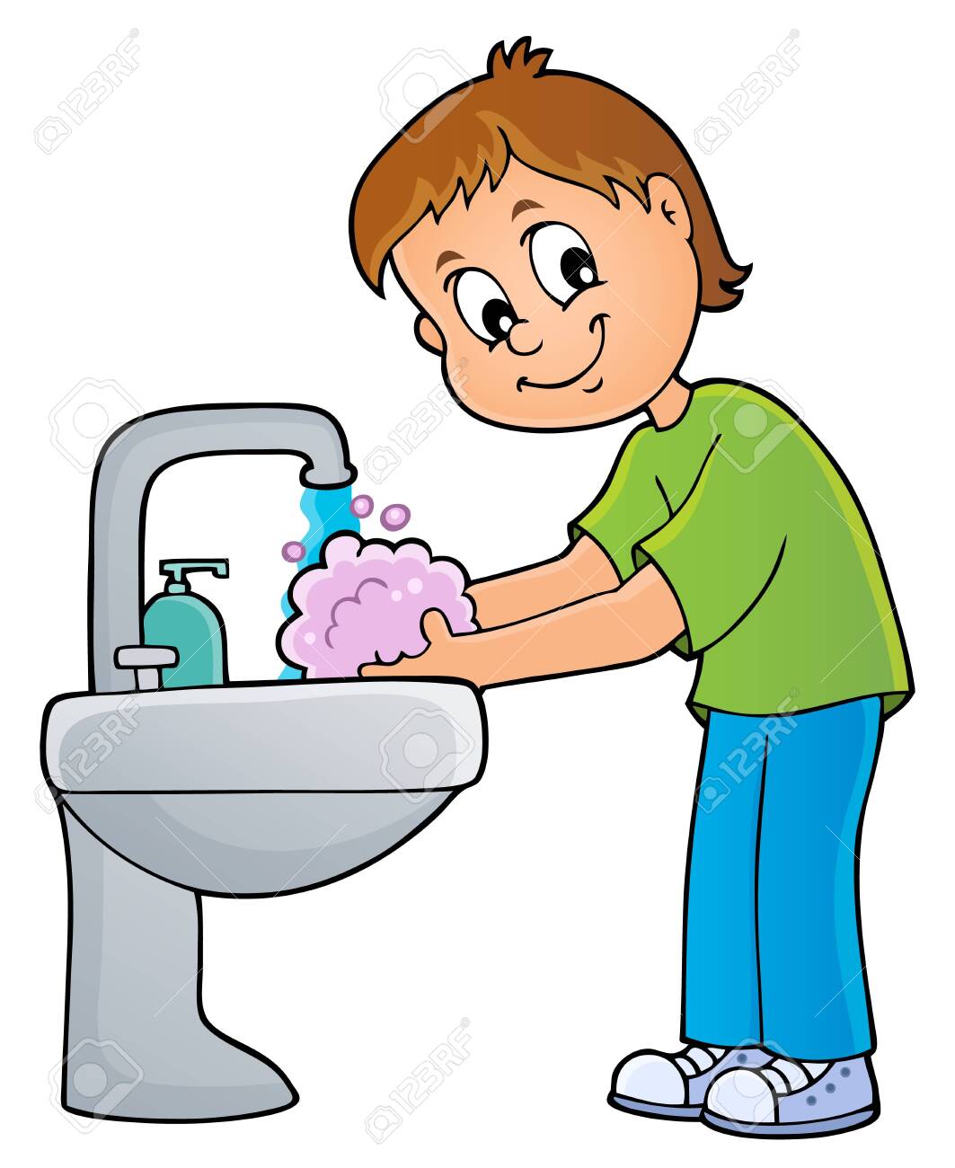 Detail Pictures Of Washing Hands Clipart Nomer 17