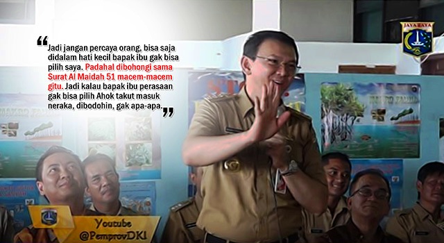 Detail Pidato Ahok Surat Al Maidah Nomer 3