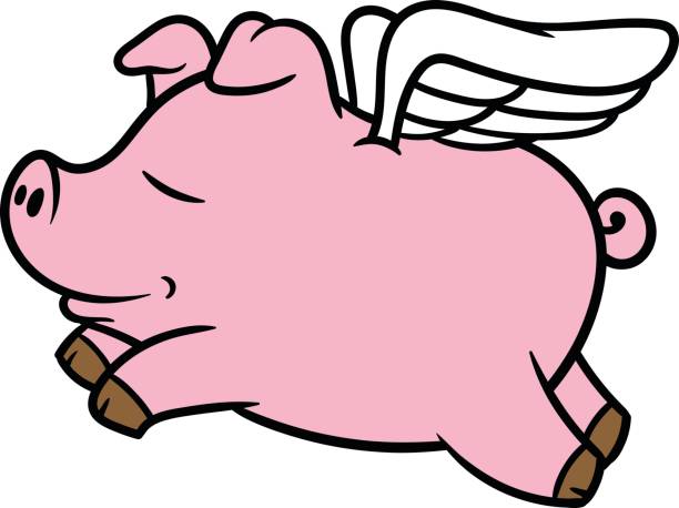 Detail Pig Flying Clipart Nomer 2