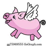 Detail Pig Flying Clipart Nomer 14