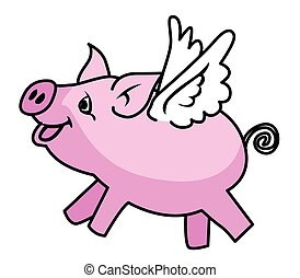 Detail Pig Flying Clipart Nomer 16