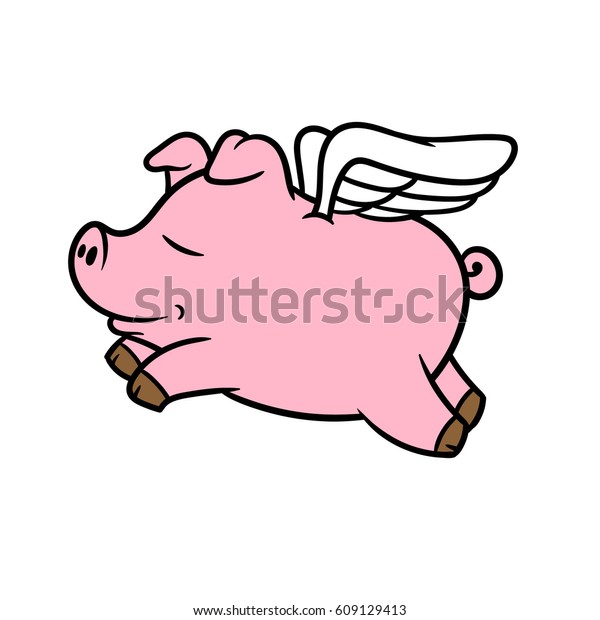 Detail Pig Flying Clipart Nomer 17