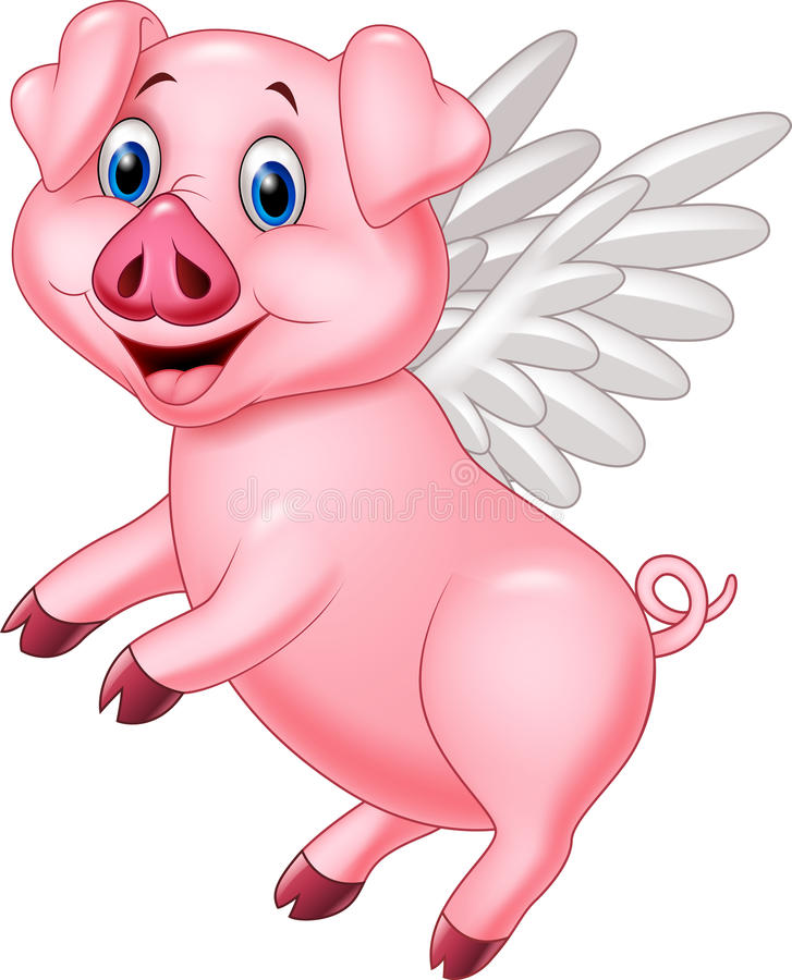 Detail Pig Flying Clipart Nomer 18