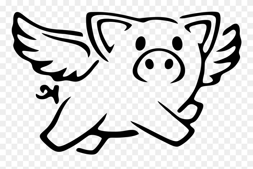 Detail Pig Flying Clipart Nomer 21