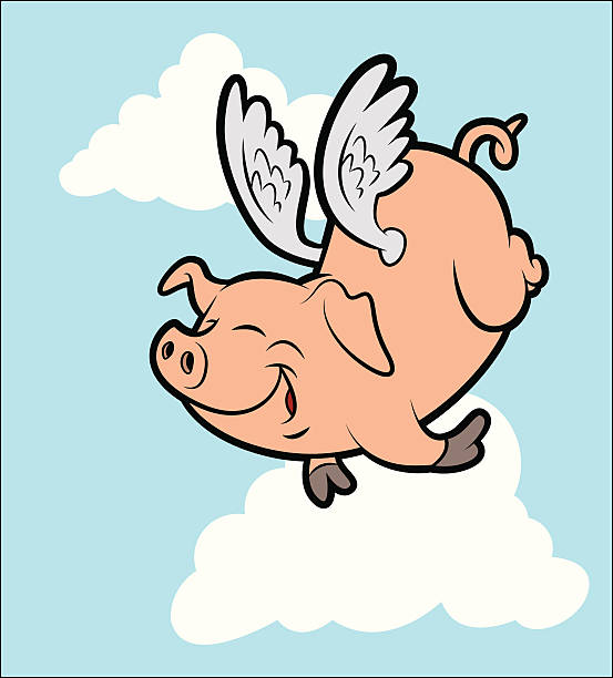 Detail Pig Flying Clipart Nomer 23