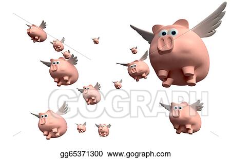 Detail Pig Flying Clipart Nomer 27