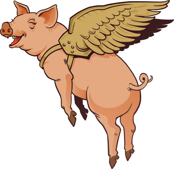 Download Pig Flying Clipart Nomer 30