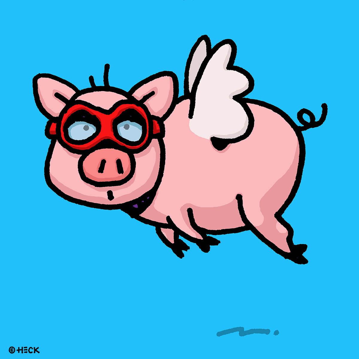 Detail Pig Flying Clipart Nomer 38