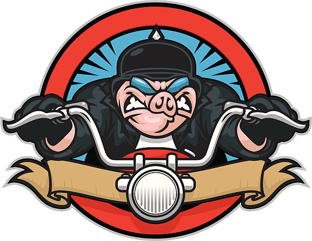 Detail Pig On Motorcycle Clipart Nomer 3