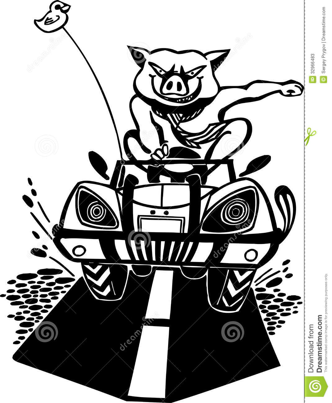 Detail Pig On Motorcycle Clipart Nomer 31