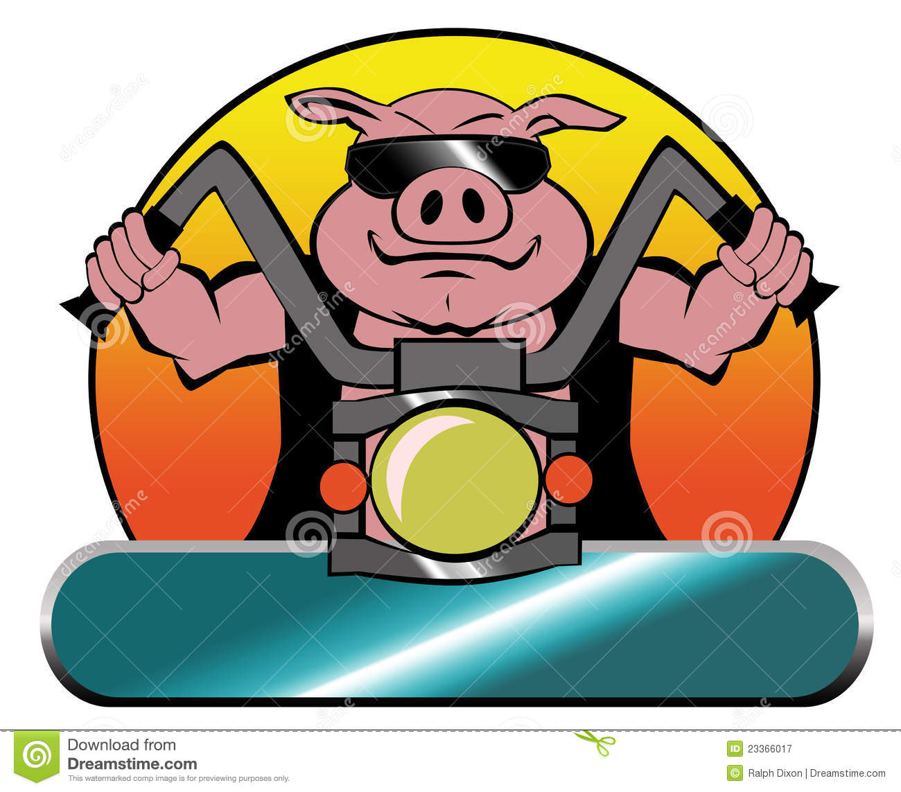 Detail Pig On Motorcycle Clipart Nomer 9