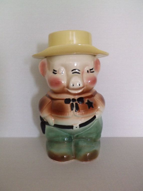 Detail Pig Sheriff Cookie Jar Nomer 8