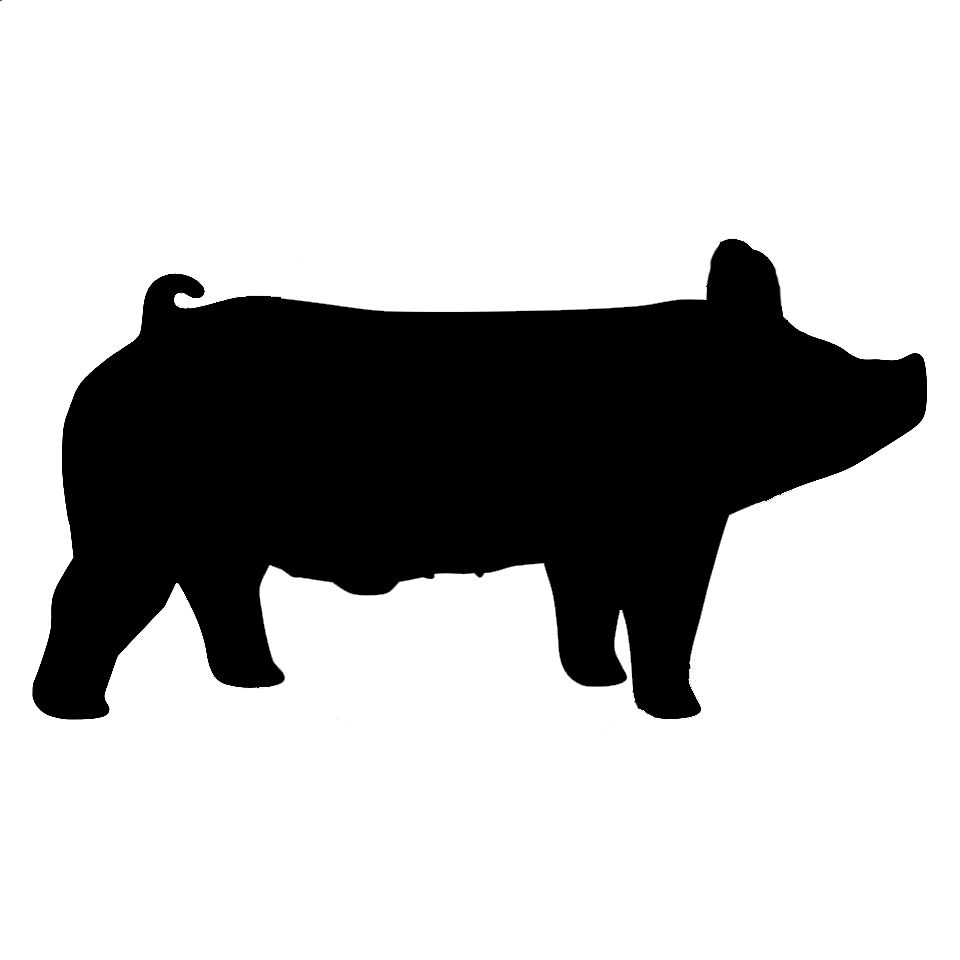 Detail Pig Silhouette Clip Art Nomer 4