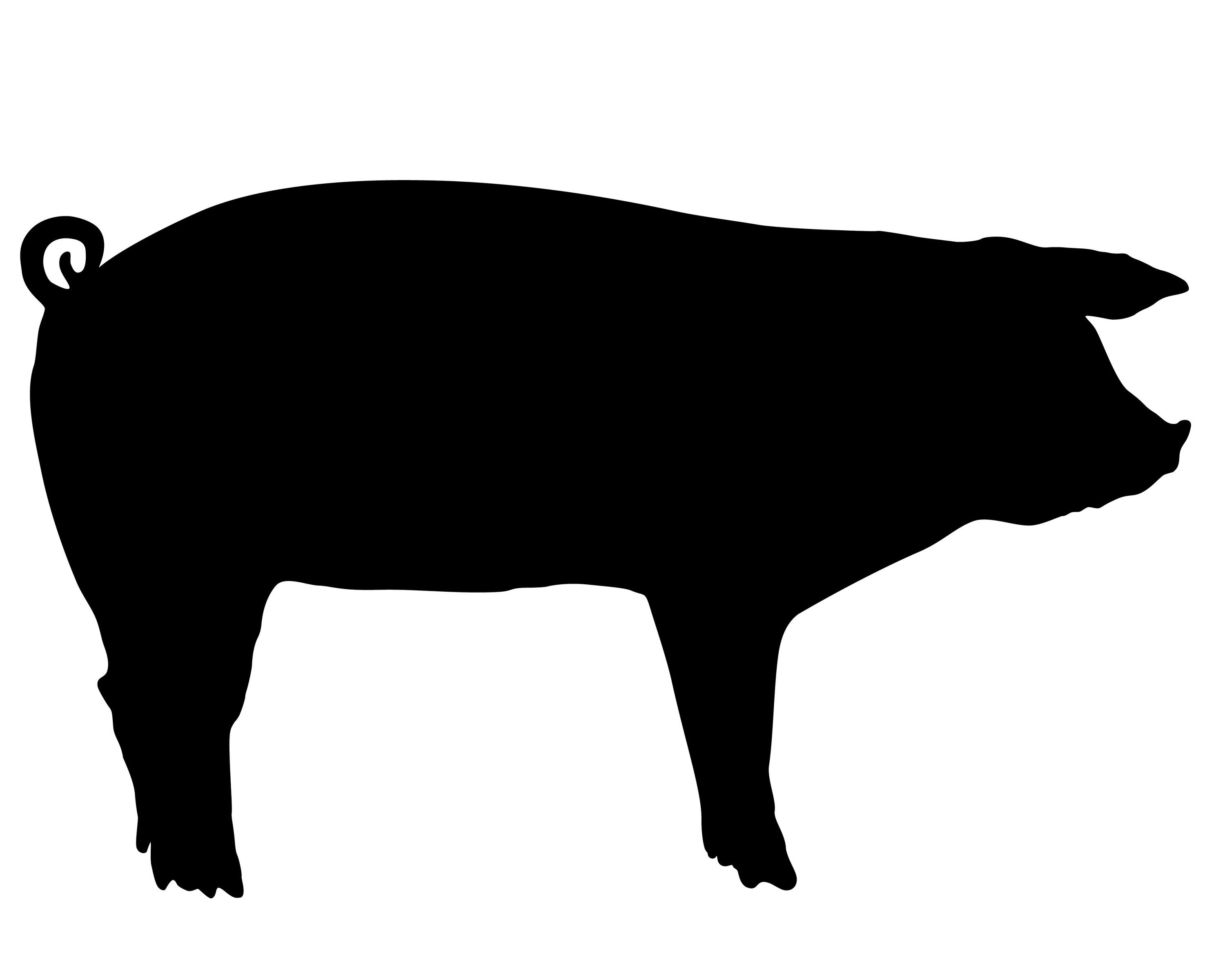 Detail Pig Silhouette Clipart Nomer 9