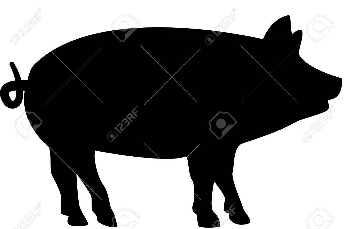 Detail Pig Silhouette Clipart Nomer 30