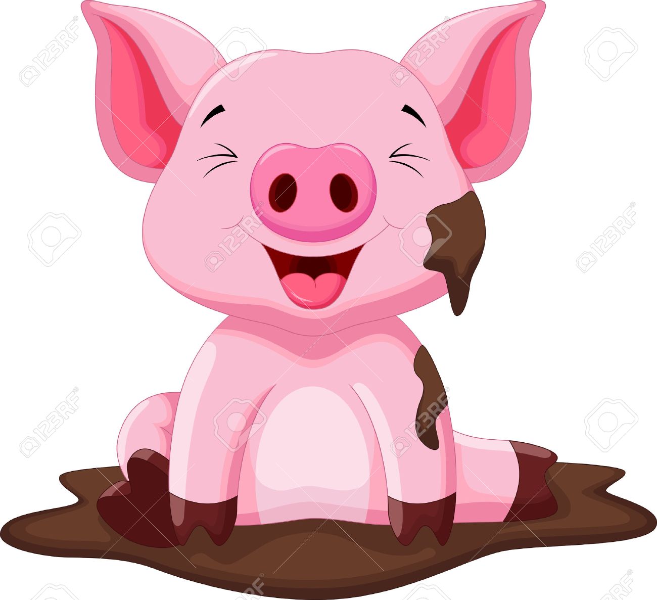 Detail Pigs In Mud Clipart Nomer 16