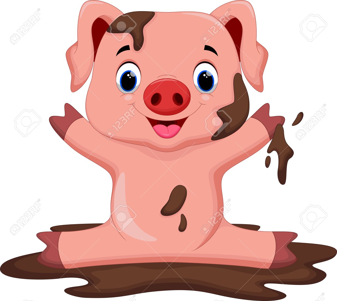 Detail Pigs In Mud Clipart Nomer 18