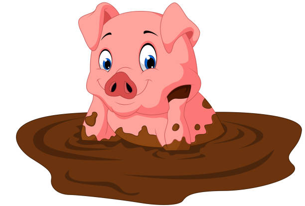 Detail Pigs In Mud Clipart Nomer 3