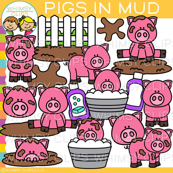 Detail Pigs In Mud Clipart Nomer 24