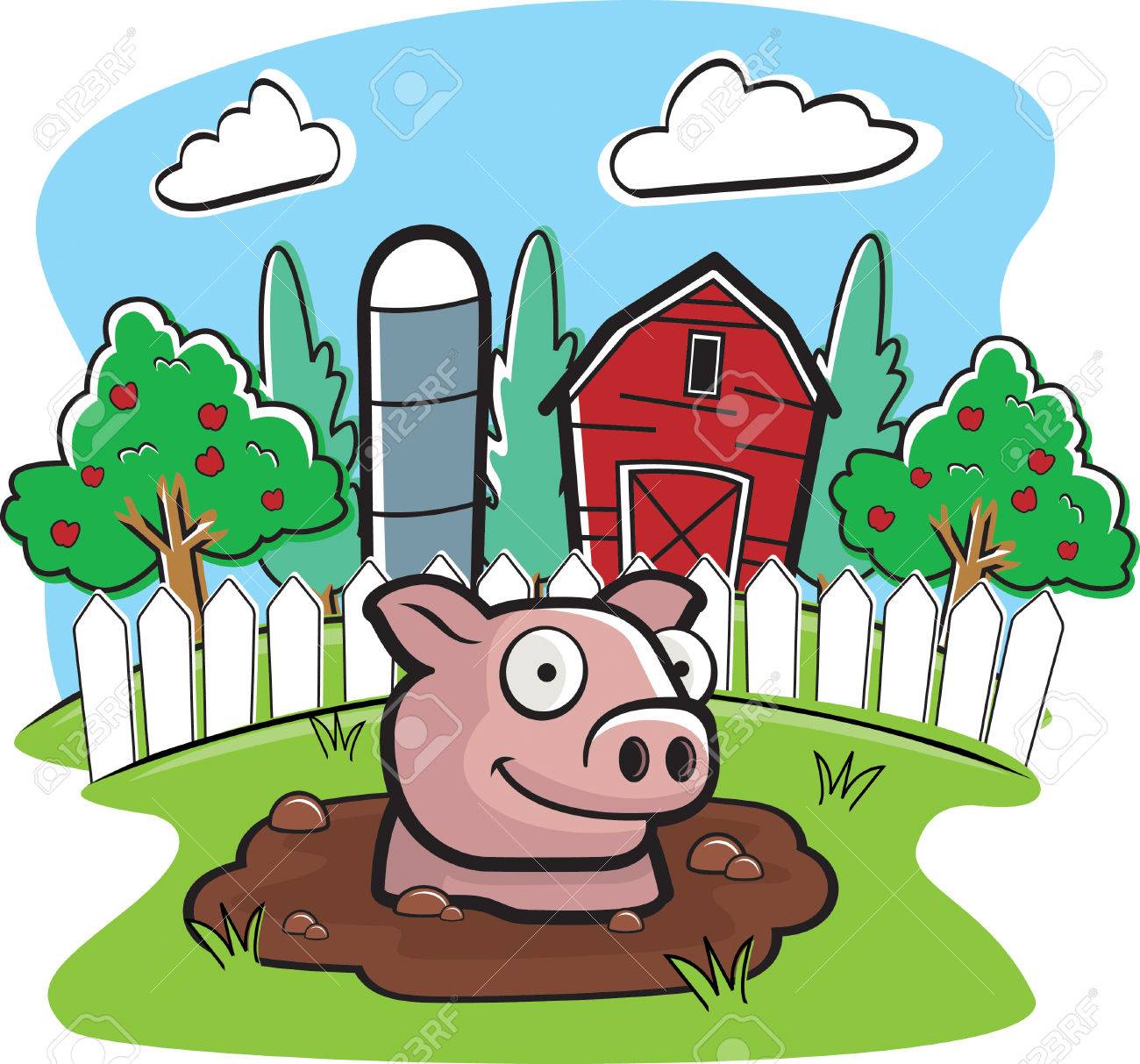 Detail Pigs In Mud Clipart Nomer 43