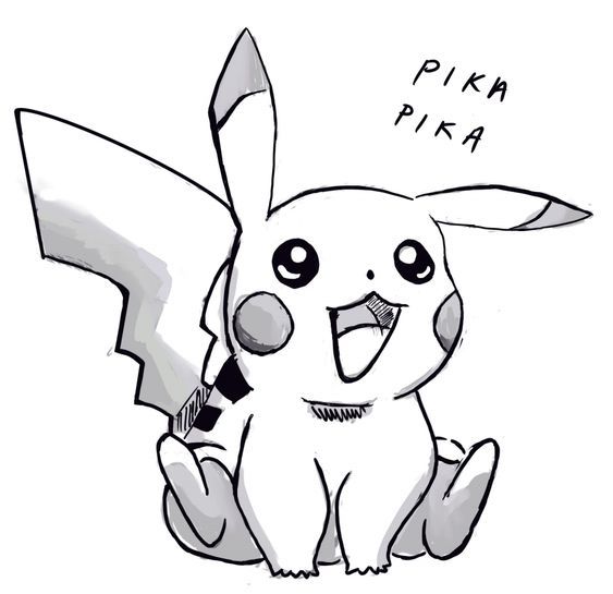 Detail Pikachu Black And White Nomer 4