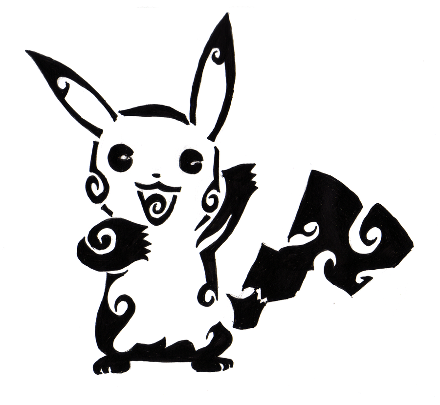 Detail Pikachu Black And White Nomer 39