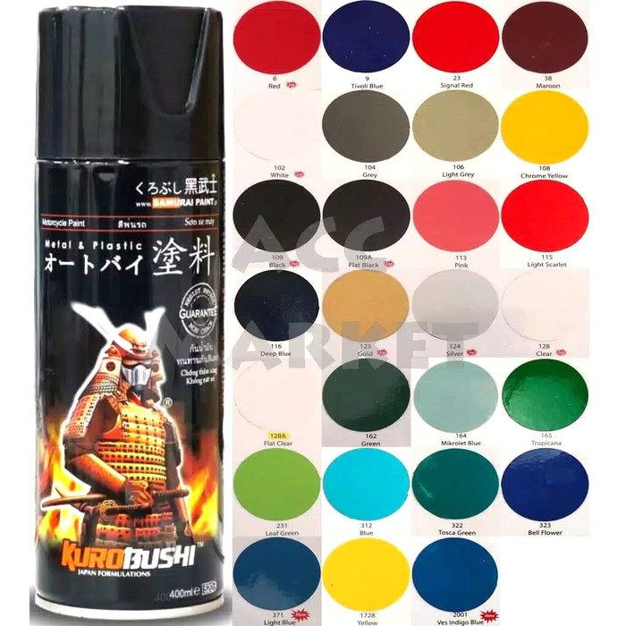 Detail Pilihan Warna Cat Samurai Nomer 15