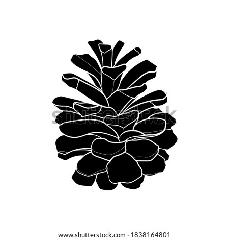 Detail Pine Cone Clipart Black And White Nomer 22