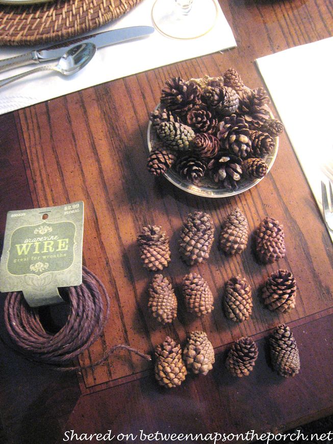 Detail Pine Cone Napkin Rings Nomer 12