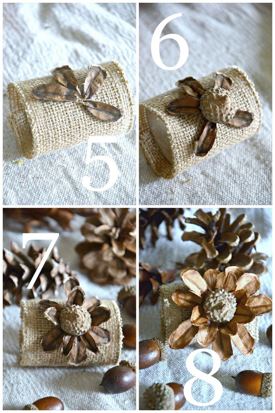 Detail Pine Cone Napkin Rings Nomer 16