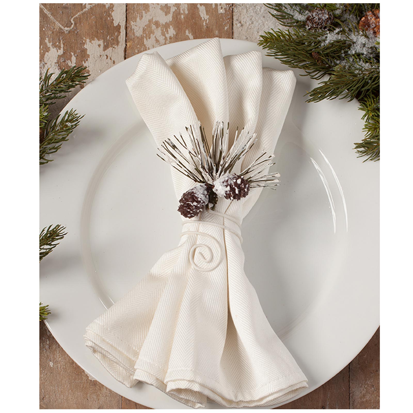 Detail Pine Cone Napkin Rings Nomer 22
