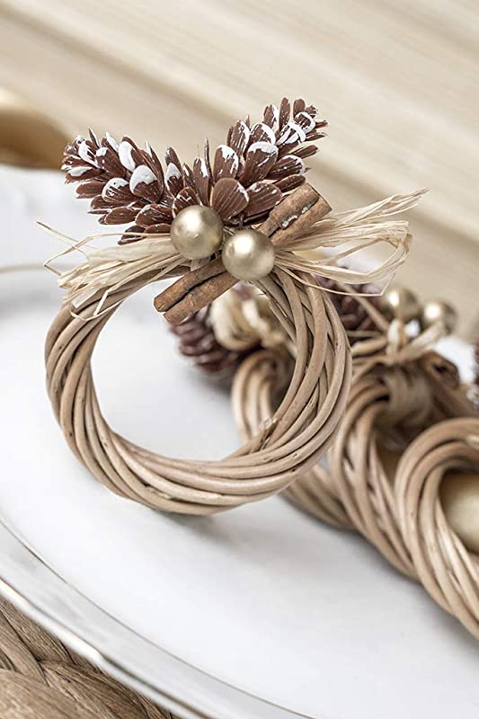 Detail Pine Cone Napkin Rings Nomer 7