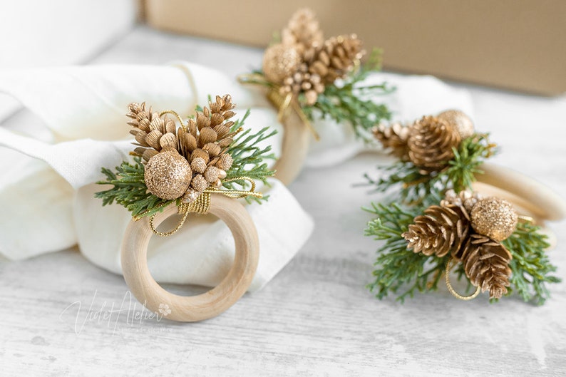 Detail Pine Cone Napkin Rings Nomer 8