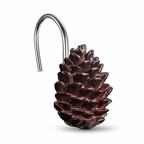 Detail Pine Cone Shower Curtain Hooks Nomer 16