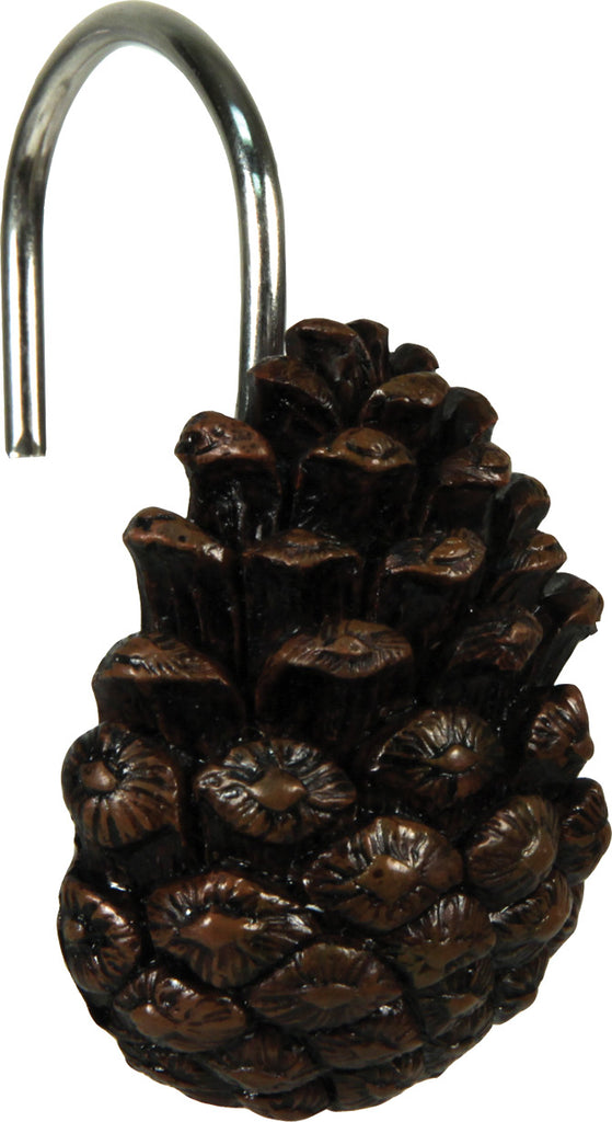 Detail Pine Cone Shower Curtain Hooks Nomer 57