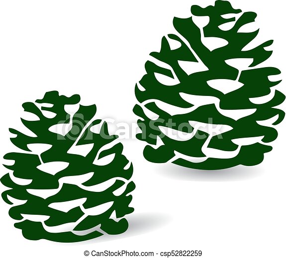 Detail Pine Cone Silhouette Clip Art Nomer 20