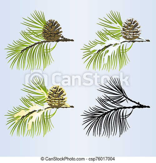 Detail Pine Cone Silhouette Clip Art Nomer 35