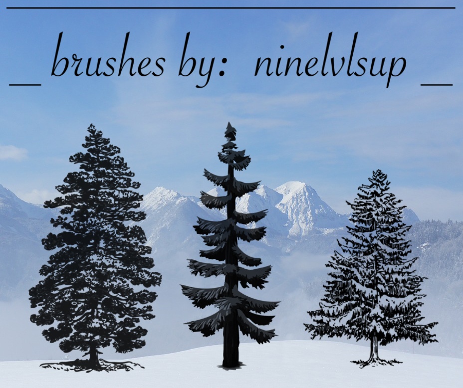 Pine Tree Brushes Photoshop - KibrisPDR