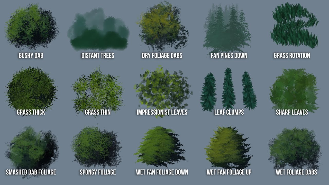 Detail Pine Tree Brushes Photoshop Nomer 11