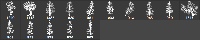 Detail Pine Tree Brushes Photoshop Nomer 34