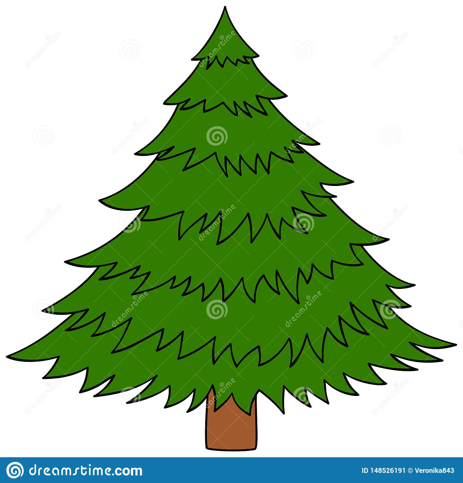 Detail Pine Tree Clipart Nomer 13