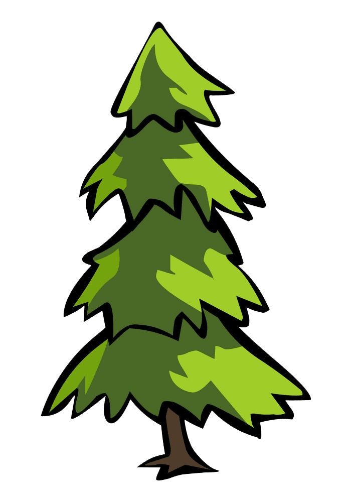 Detail Pine Tree Clipart Nomer 21