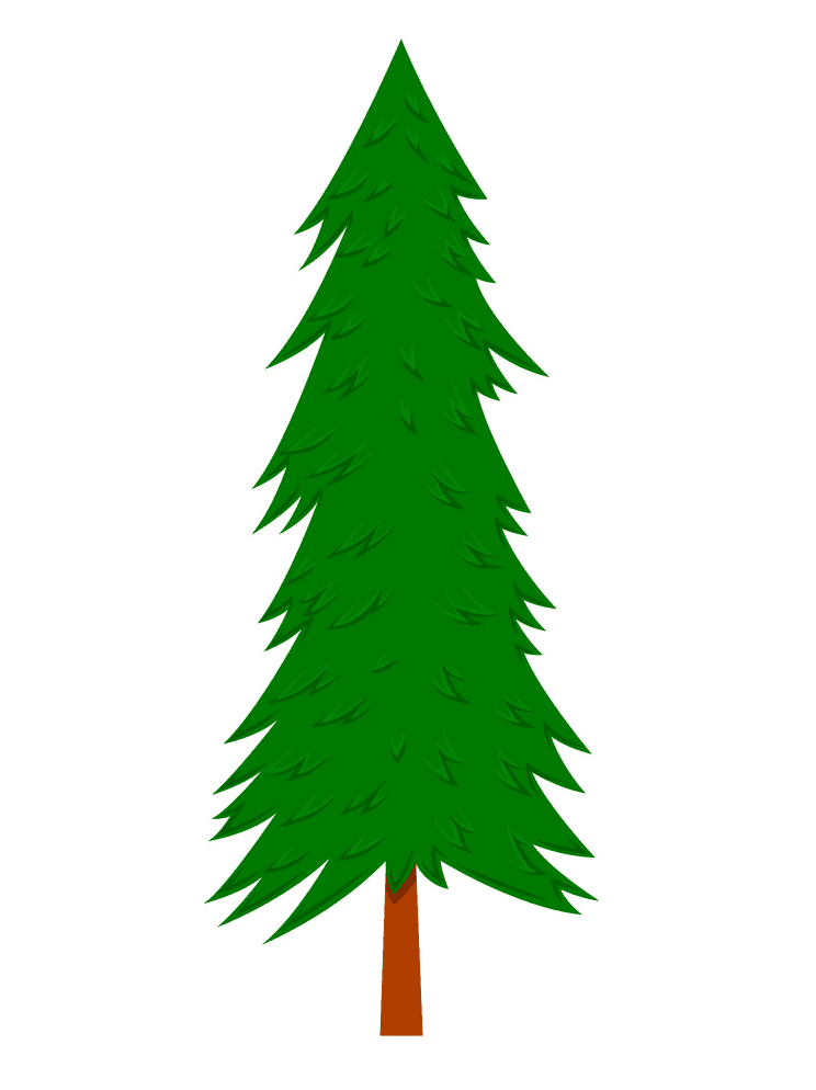 Detail Pine Tree Clipart Nomer 35