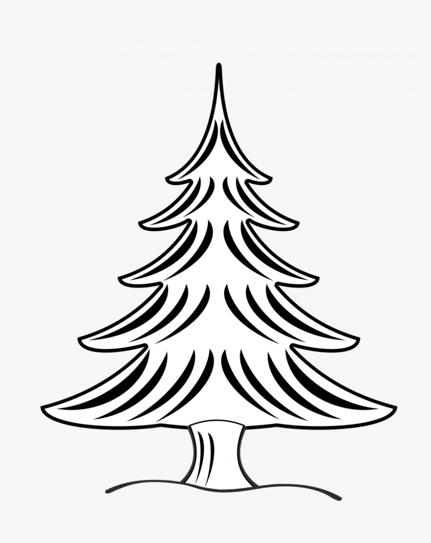 Detail Pine Tree Clipart Black And White Nomer 2