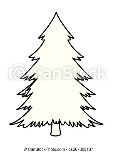 Detail Pine Tree Clipart Black And White Nomer 12