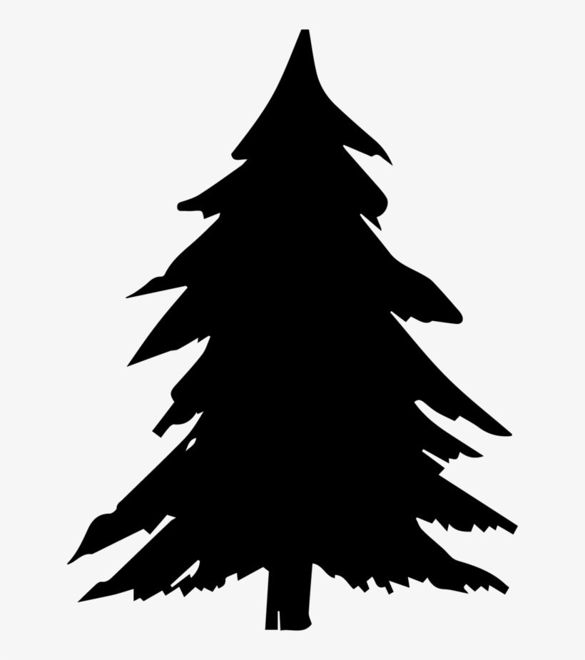 Detail Pine Tree Clipart Black And White Nomer 15