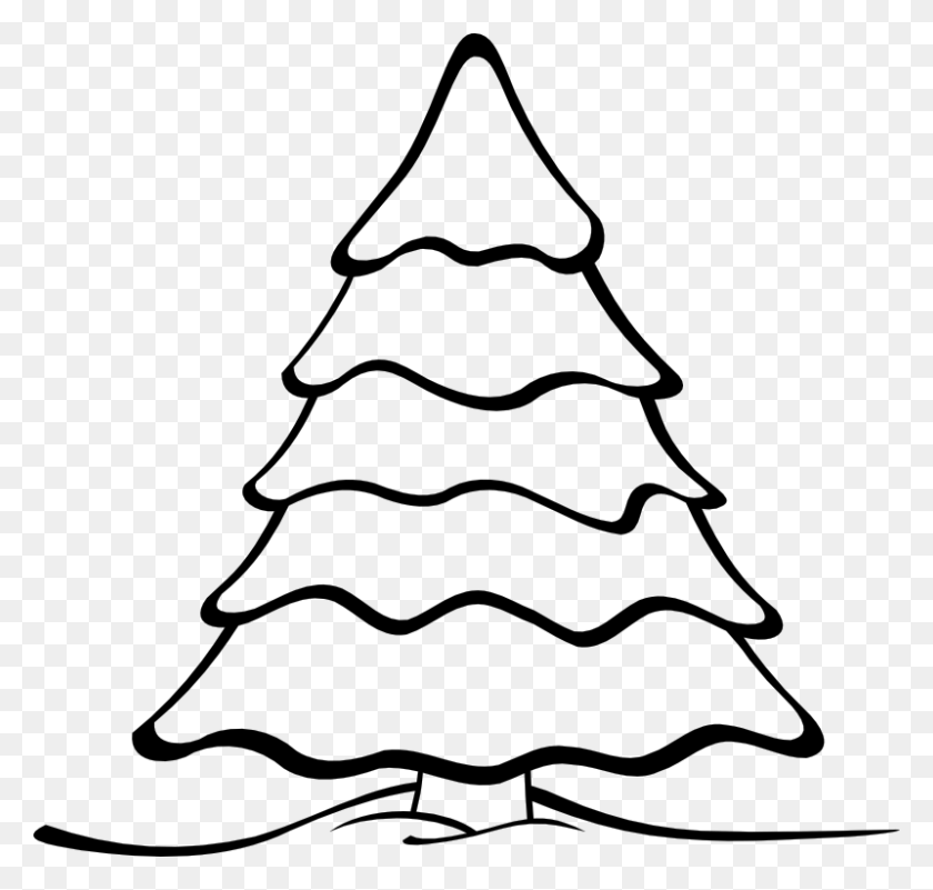 Detail Pine Tree Clipart Black And White Nomer 31