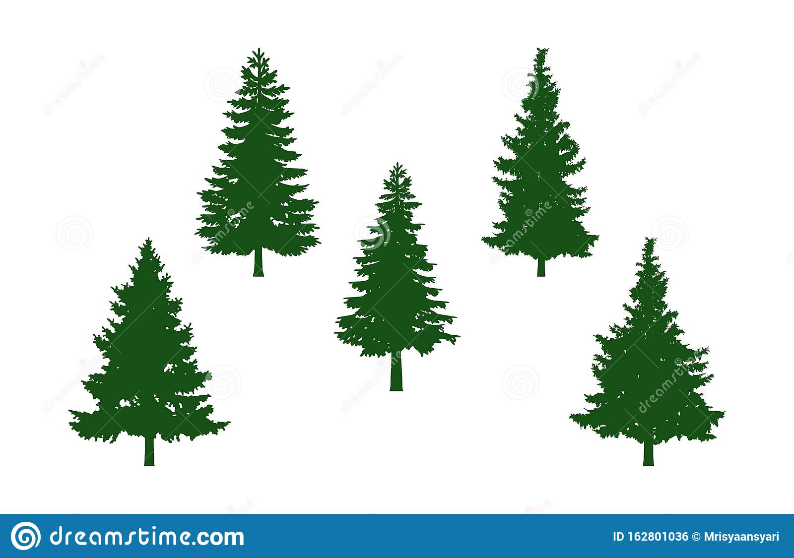 Detail Pine Tree Clipart Silhouette Nomer 36