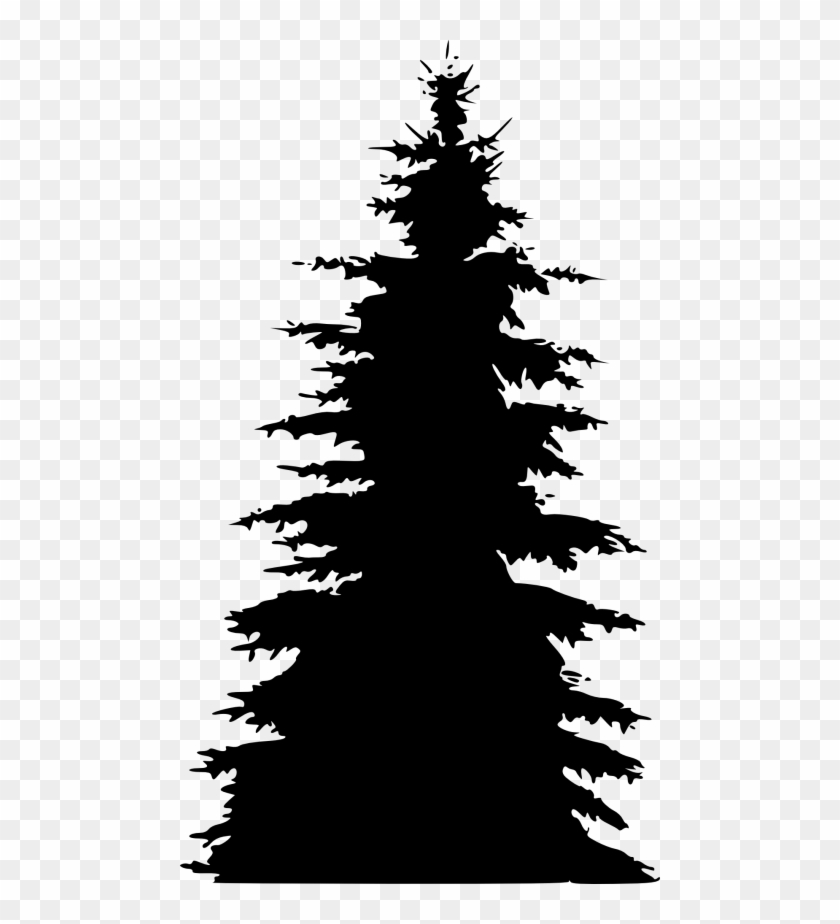 Detail Pine Tree Clipart Silhouette Nomer 39